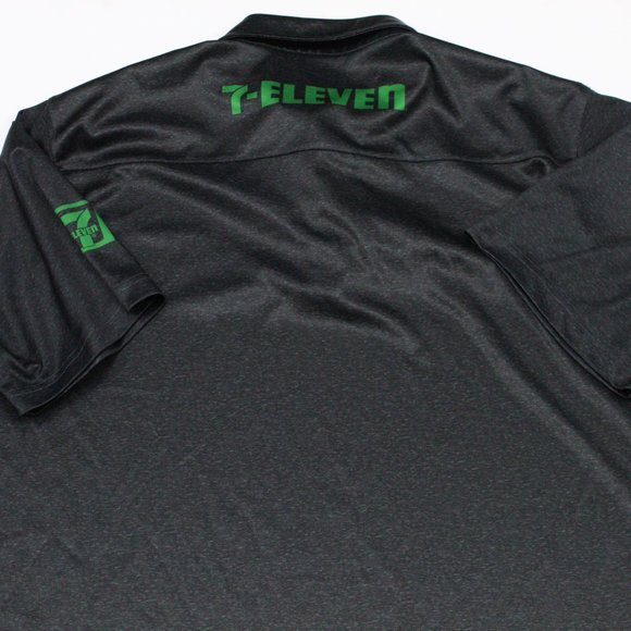 7 Eleven Adult Employee Issued Black Green Short Sleeve Mens Polo Shirt XL - Picture 8 of 9